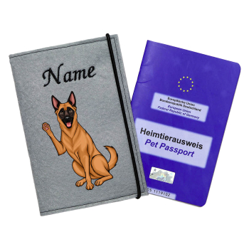 Impfpasshülle für die Hunderasse Malinois rotbraun